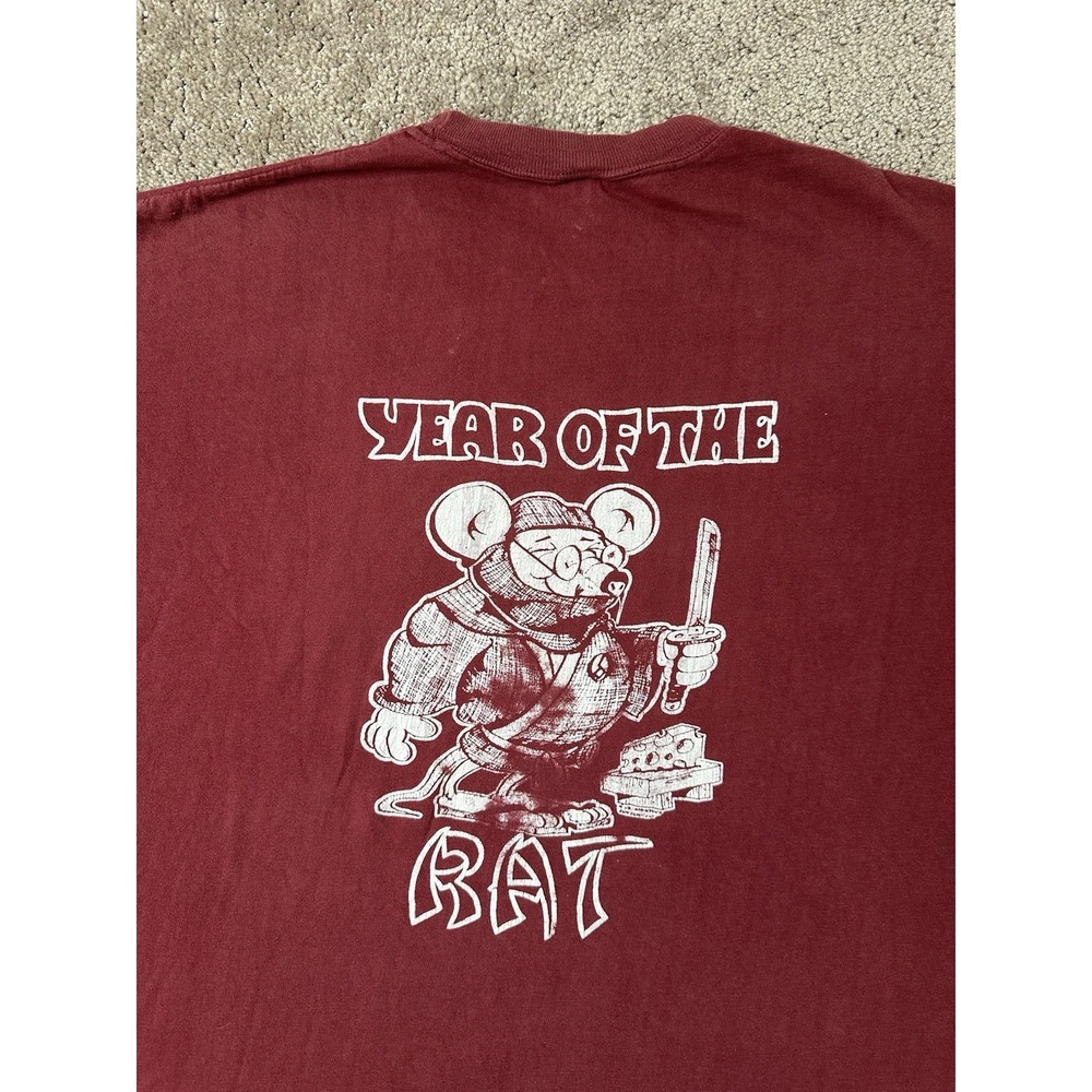 Vintage Mens Tshirt 70s Stedman Year of the Rat, Streetwear Style, Size XL - Picture 2 of 12